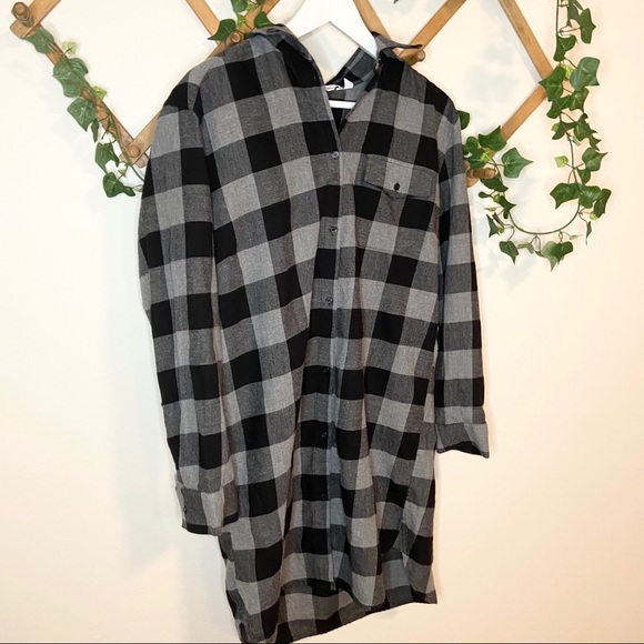 & Other Stories Checked Flannel Shirt Dress - Picture 4 of 6